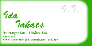 ida takats business card