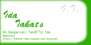 ida takats business card